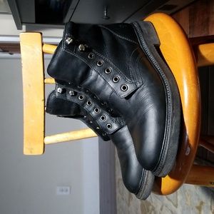 Frye black leather boots 7.5 mens